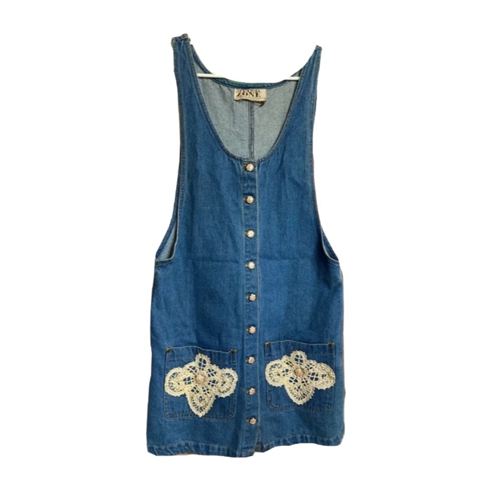 Vintage Denim Modesty Sleeveless Dress